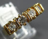 ESTATE .75CT DIAMOND 14KT YELLOW GOLD 3D CHANNEL 5 STONE ANNIVERSARY RING #1694
