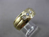ESTATE WIDE .30CT DIAMOND 14KT YELLOW GOLD 3 STONE WEDDING ANNIVERSARY RING #138