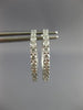 ESTATE .50CT DIAMOND 14KT WHITE GOLD 3D CLASSIC ROUND HUGGIE HOOP EARRINGS