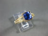 ESTATE 1.55CT DIAMOND & AAA TANZANITE 14KT WHITE GOLD 3D HALO ENGAGEMENT RING