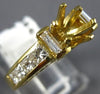 ESTATE 1.58CT DIAMOND 18KT YELLOW GOLD 6 PRONG SEMI MOUNT ENGAGEMENT RING #20856