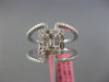 ESTATE WIDE 1.05CT ROUND & BAGUETTE DIAMOND 18KT WHITE GOLD SQUARE PROMISE RING
