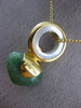 ESTATE LARGE AAA MULTI GEM 18KT YELLOW GOLD 3D DOUBLE TEAR DROP FLOATING PENDANT