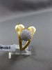 ESTATE .93CT DIAMOND 18KT WHITE & YELLOW GOLD 3D HANDCRAFTED HUG LOVE KNOT RING
