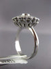 ESTATE WIDE .74CT ROUND DIAMOND 14KT WHITE GOLD 3D FILIGREE MILGRAIN FLOWER RING