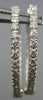 ESTATE .49CT DIAMOND 18KT WHITE GOLD 3D CLASSIC ROUND INSIDE OUT HUGGIE EARRINGS