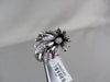 ANTIQUE WIDE FILIGREE FLOWER 3D 1.55CT DIAMOND 18KT BLACK AND WHITE GOLD RING