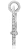 ESTATE .17CT ROUND DIAMOND 18KT WHITE GOLD CLASSIC HUGGIE CLIP ON HOOP EARRINGS