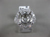 ESTATE EXTRA LARGE 1.45CT DIAMOND 14K WHITE GOLD 3D SEMI MOUNT ENGAGEMENT RING
