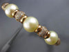 ESTATE LARGE .70CT DIAMOND & AAA SOUTH SEA PEARL 14KT ROSE GOLD BANGLE BRACELET