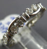 ESTATE 1.0CT ROUND CUT DIAMOND 18KT WHITE GOLD CLASSIC WEDDING ANNIVERSARY RING