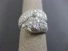 ESTATE LARGE 4.68CT DIAMOND & AAA EMERALD 18KT WHITE GOLD PAVE PANTHER FUN RING