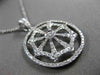 ESTATE .92CT DIAMOND 18KT WHITE GOLD BEZEL HAPPY SPIDER WEB FLOATING FUN PENDANT