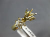 ESTATE .90CT DIAMOND 14KT YELLOW GOLD PRINCESS SEMI MOUNT ENGAGEMENT RING #16536