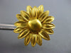 ANTIQUE 24K YELLOW GOLD 3D CLASSIC HANDCRAFTED FILIGREE FLOWER SUNBURST EARRINGS
