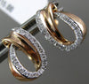 ESTATE .25CT DIAMOND 14KT ROSE GOLD 3D PAVE CLASSIC LOVE KNOT CLIP ON EARRINGS