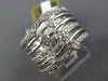 ESTATE WIDE .85CT DIAMOND 18KT WHITE GOLD MULTI ROW SEMI ETRNITY ETOLIE FUN RING