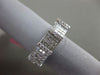 ESTATE WIDE .90CT DIAMOND 18KT WHITE GOLD 3D 5 ROW FLAT WEDDING ANNIVERSARY RING