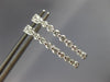 ESTATE 1.0CT DIAMOND 14KT WHITE GOLD 3D ROUND OVAL DOUBLE SIDED HOOP EARRINGS
