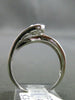 ESTATE WIDE .72CT DIAMOND 14KT WHITE GOLD 3D SEMI BEZEL FRIENDSHIP PROMISE RING