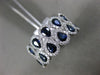 ESTATE WIDE 3.42CT DIAMOND & AAA SAPPHIRE 14KT GOLD 3D INFINITY ANNIVERSARY RING