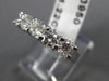 ESTATE 1.22CT DIAMOND 14KT WHITE GOLD 3D CLASSIC 5 STONE ANNIVERSARY RING #15212