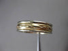 ESTATE 14KT WHITE & YELLOW GOLD HANDCRAFTED ROPE WEDDING BAND RING 5mm #23219