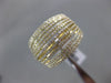 ESTATE LARGE 1.0CT DIAMOND 14K YELLOW GOLD 3D MULTI ROW CLASSIC ANNIVERSARY RING