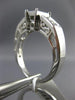 ESTATE .65CT DIAMOND 14KT WHITE GOLD 3D INVISIBLE PRINCESS ENGAGEMENT RING SET