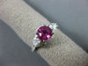 ESTATE 2.26CT DIAMOND & AAA PINK SAPPHIRE 14K WHITE GOLD CLASSIC ENGAGEMENT RING