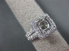 WIDE 1.80CT DIAMOND 14K WHITE GOLD DOUBLE HALO SQUARE SEMI MOUNT ENGAGEMENT RING