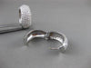 ESTATE LARGE 1.90CT DIAMOND 14KT WHITE GOLD MULTI ROW HUGGIE EARRINGS VVS 20mm