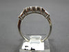 ESTATE .45CT ROUND & BAGUETTE DIAMOND 14KT WHITE GOLD 3D ANNIVERSARY RING #4721