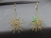 ESTATE EXTRA LARGE .46CT DIAMOND 18KT TWO TONE GOLD FLOWER HANDCRAFTED EARRINGS