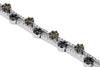 ESTATE 2.90CT MULTI COLOR DIAMOND 14KT WHITE GOLD 3D CLASSIC TENNIS BRACELET