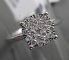 ESTATE .34CT DIAMOND 18KT WHITE GOLD CLUSTER PROMISE FRIENDSHIP ENGAGEMENT RING