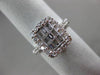 ESTATE 1.02CT ROUND & BAGUETTE DIAMOND 18K WHITE GOLD RECTANGLE FRIENDSHIP RING