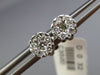 ESTATE .32CT DIAMOND 14KT WHITE GOLD 3D CLASSIC CLUSTER FLOWER STUD EARRINGS 8mm