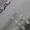 ESTATE .18CT DIAMOND 18KT WHITE GOLD 3D HEART ETOILE TEAR DROP HANGING EARRINGS