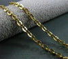 ESTATE 14KT YELLOW GOLD CABLE FLAT STRIPE LINK BY THE YARD NECKLACE CHAIN #24730