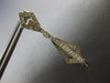 ESTATE .90CT DIAMOND 14KT WHITE GOLD 3D TEAR DROP CHANDELIER HANGING EARRINGS