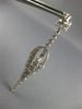 ESTATE LARGE 1.70CT DIAMOND 18KT WHITE GOLD 3D FILIGREE DROP HANGING EARRINGS
