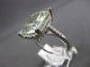 ESTATE MASSIVE 10.43CTW DIAMOND & AAA GREEN AMETHYST 14KT WHITE GOLD FLORAL RING