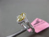 ESTATE .98CT WHITE & FANCY YELLOW DIAMOND 18K GOLD MARQUISE HALO ENGAGEMENT RING
