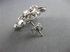ESTATE EXTRA LARGE 1.36CT DIAMOND 14KT WHITE GOLD 3D FLOWER LOVE EARRINGS #19476