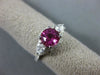ESTATE 2.26CT DIAMOND & AAA PINK SAPPHIRE 14K WHITE GOLD CLASSIC ENGAGEMENT RING