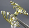 ESTATE LARGE .35CT DIAMOND 14K YELLOW GOLD 3D CLASSIC FLOWER FRIENDSHIP FUN RING
