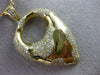 ESTATE .71CT DIAMOND 18KT YELLOW GOLD PAVE TEAR DROP PEAR SHAPE FLOATING PENDANT