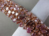 ESTATE WIDE 28.28CT FANCY MULTI COLOR DIAMOND 18K ROSE GOLD MULTI SHAPE BRACELET