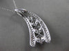 ESTATE 1CT DIAMOND 14KT WHITE GOLD GRADUATING FLOWER 3D JOURNEY FLOATING PENDANT